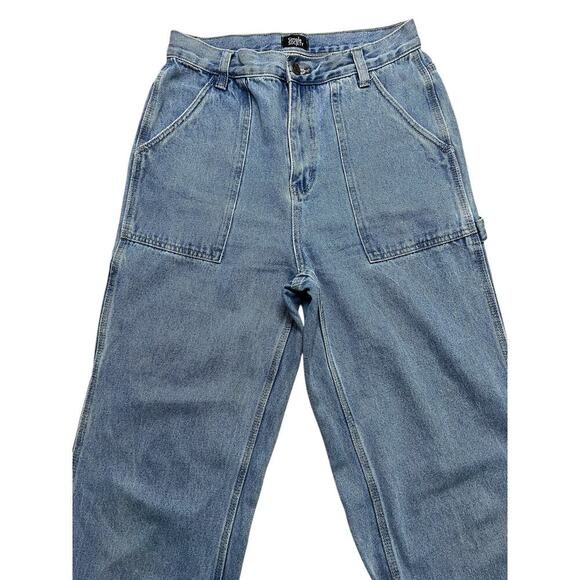 Simple Society Women’s Y2K Super High Rise Light Carpenter Baggy Jeans - 9 / 29 - Picture 4 of 10